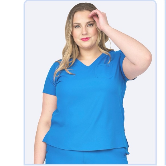 Zavate Royal Blue Scrub Set XL Refined Jogger Pant 3060 Elevated TuckIn Top 1169 - Picture 3 of 7